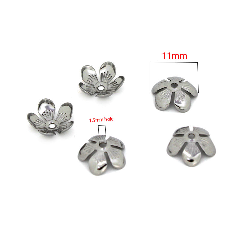 50Pcs 11mm Stainless Steel Flo - Bead Cap Flower review and price