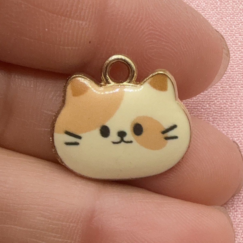 12pcs Printed Cat Head Alloy D - Jewelry Making Factory review and price