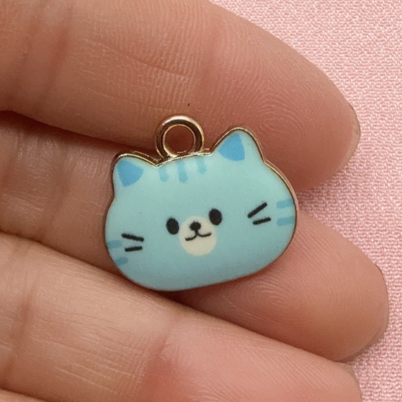 12pcs Printed Cat Head Alloy D - Jewelry Making Factory review and price