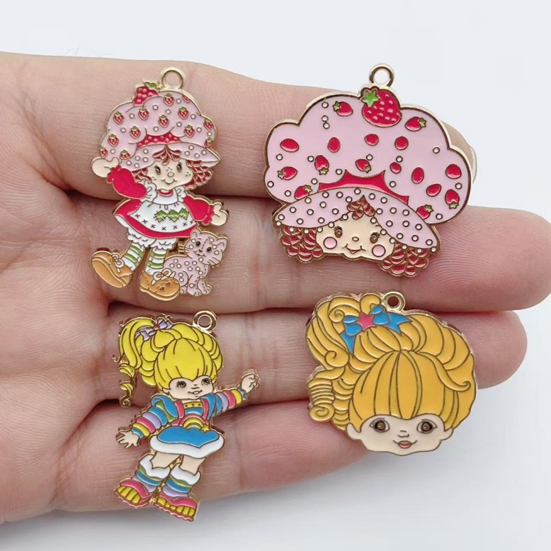 10pcs Cute Little Girl Enamel  - Jewelry Making Factory review and price