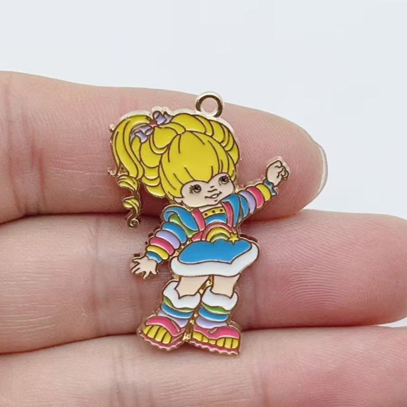 10pcs Cute Little Girl Enamel  - Jewelry Making Factory review and price