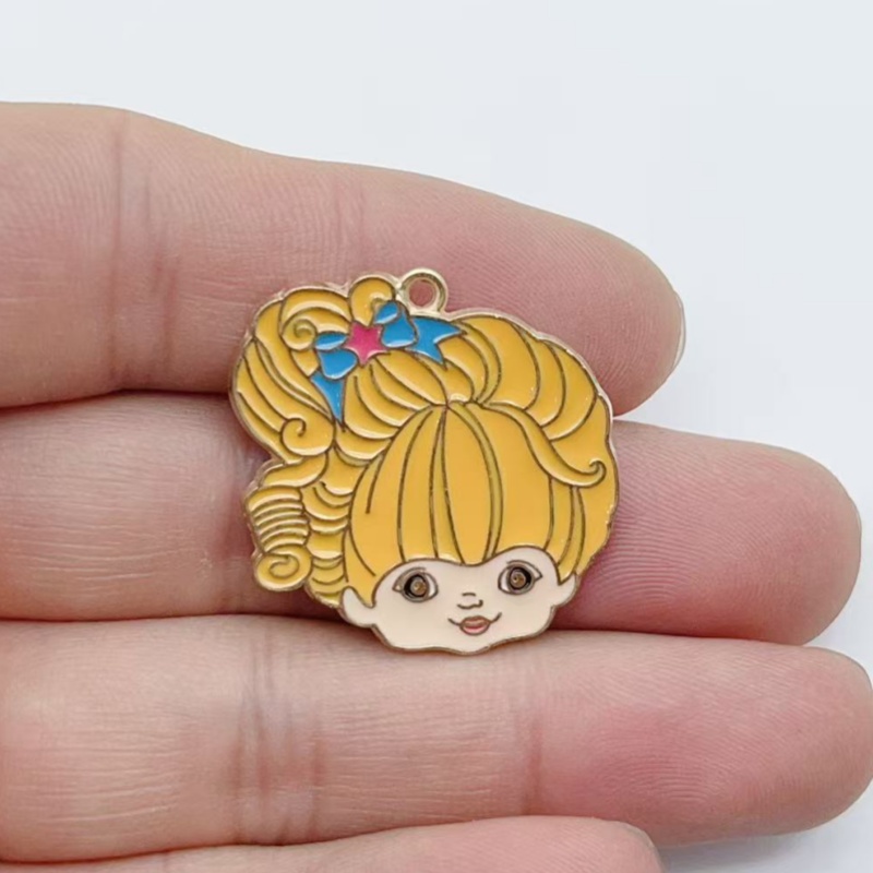 10pcs Cute Little Girl Enamel  - Jewelry Making Factory review and price