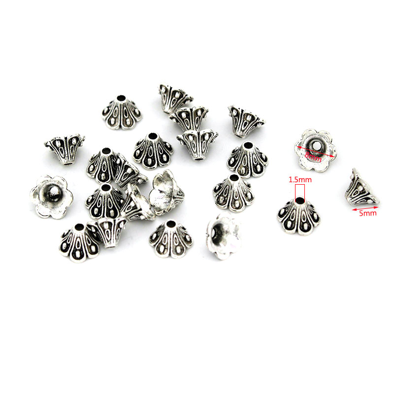 30Pcs Vintage Gold Silver Flow - Bead Cap Flower review and price